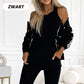 Vrouwen Driedelige Set: Broek, Vest & Topje