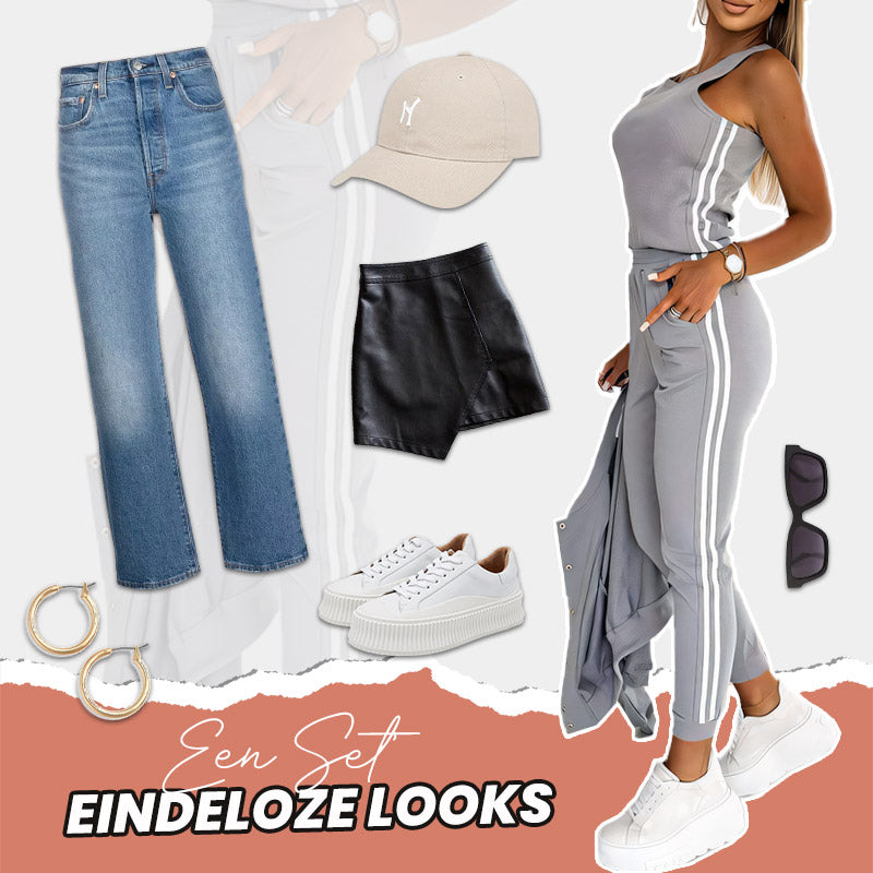 Vrouwen Driedelige Set: Broek, Vest & Topje