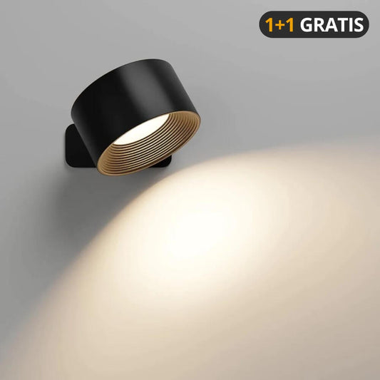 Draadloze Wandlamp – Oplaadbaar & 360° Draaibaar