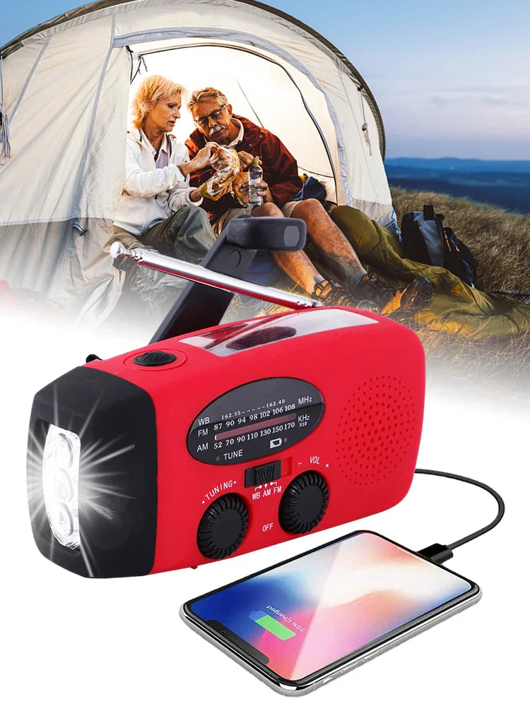 Noodradio met Powerbank & Dynamo – Altijd Voorbereid op Crisis & Rampen!